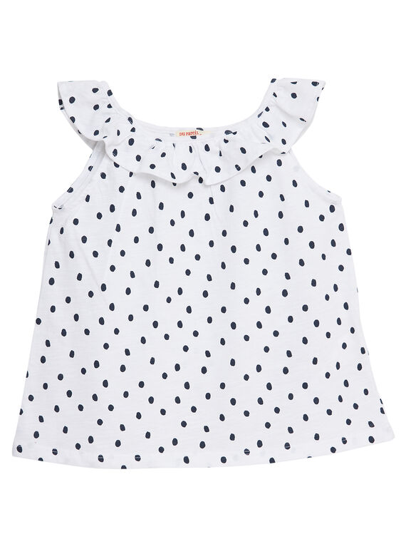 Tanktop mit Rüschenausschnitt und Pünktchen-Aufdruck JAJODEB1 / 20S901T1D27000