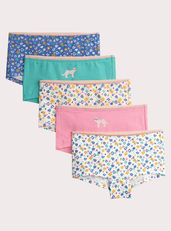 Set von 5 Fancy Shorty für Mädchen  VEFAHOTSEM1 / 24WH1184SHY001