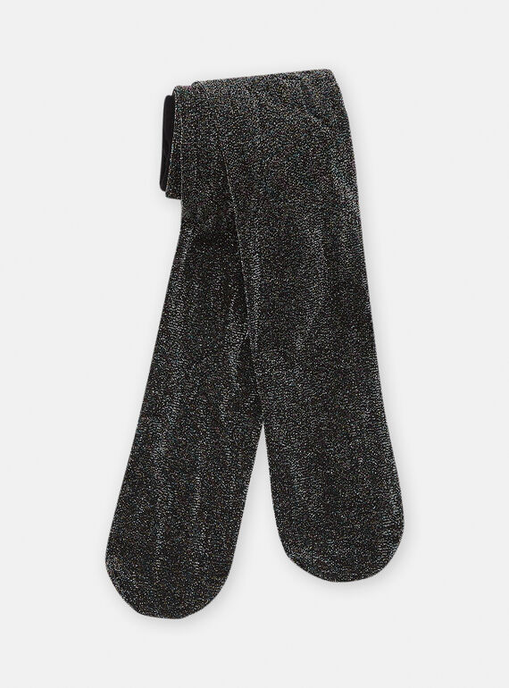 Schwarze glänzende Strumpfhose, Mädchen SYAJOSCOL8 / 23WI01M7COL070