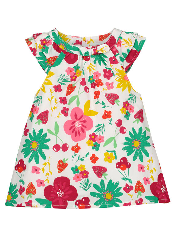 Babykleid aus Popeline für Mädchen FIYEROB2 / 19SG09M2ROB000