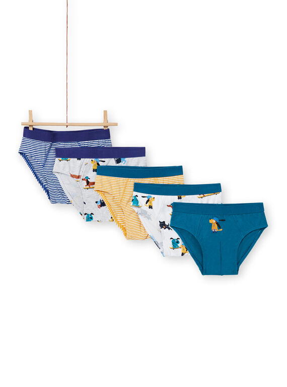 Boy's 5 assortierte Hundedruck-Slips MEGOSLISEM / 21WH12B3D5L000