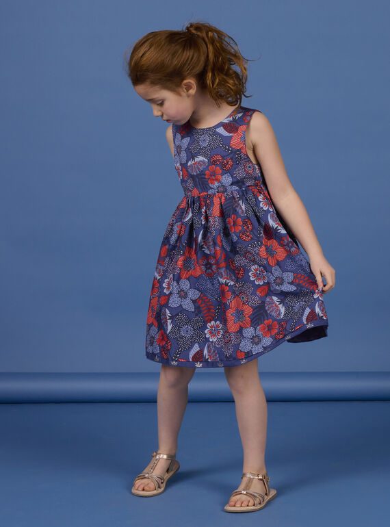 Kind Mädchen blaues Wendekleid NASANROB2 / 22S901S4ROB707