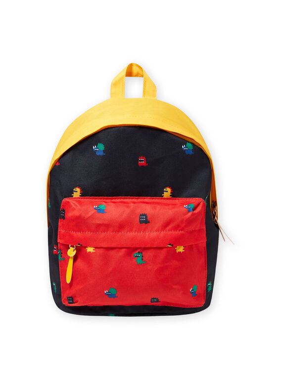 Colorblock-Rucksack für Jungen mit Monster-Print MYOCLASAC / 21WI02G1BES705