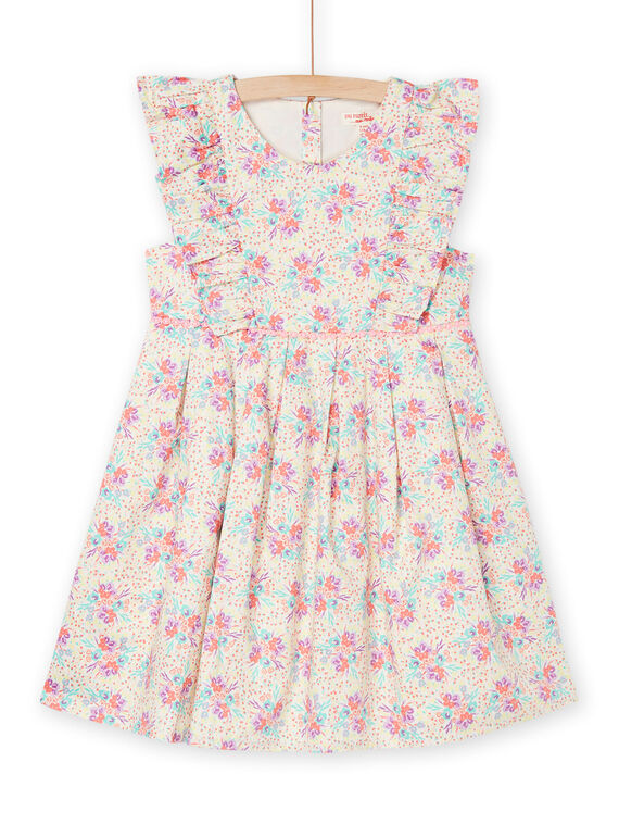 Rosa Kleid mit Blumenmuster RABUROB1 / 23S90141ROB001