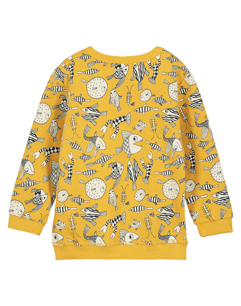 Gelbes Sweatshirt Mit Print Fur Jungen Pullover Sweatshirt Weste Enfant Dpam