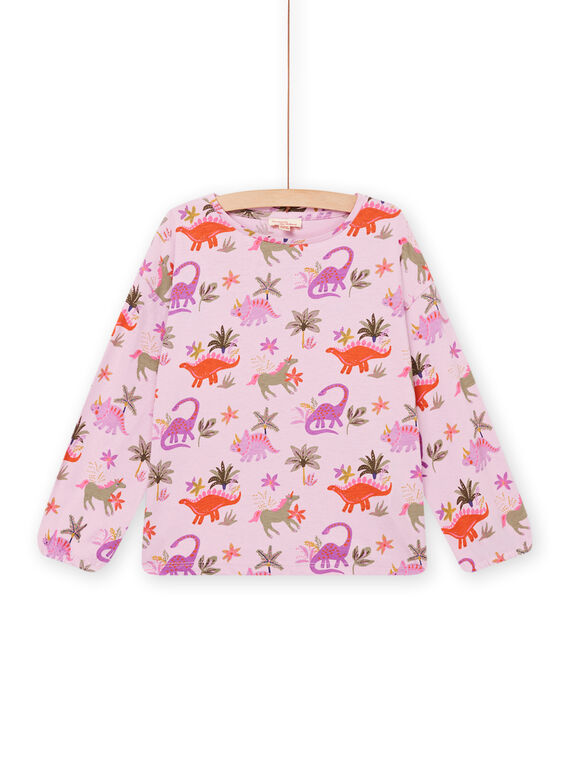 Langarmshirt mit Dinosaurier-Druck rosa PAKATEE / 22W901L2TMLH700