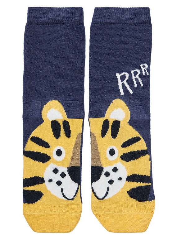 Blaue Socken für Jungen, mit Tiger JYOTROCHO2 / 20SI02F2SOQC205