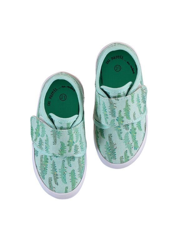 Light green SNEAKERS LBGVELCROCO / 21KK3842D16602