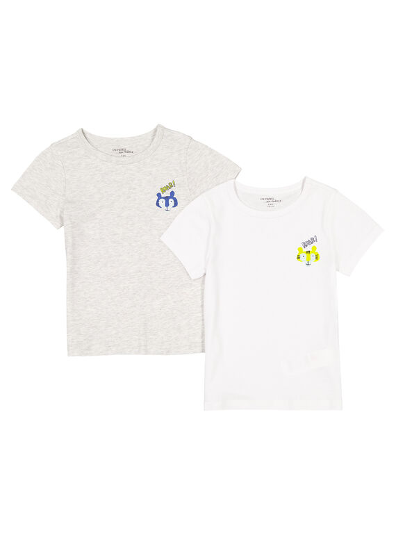 2er-Set Kurzarm-T-Shirts GEGOTELTIG / 19WH1261HLI000