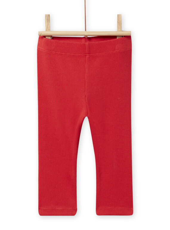 Baby Mädchen Rot gerippte Legging NYIJOLEG4 / 22SI0961CAL502