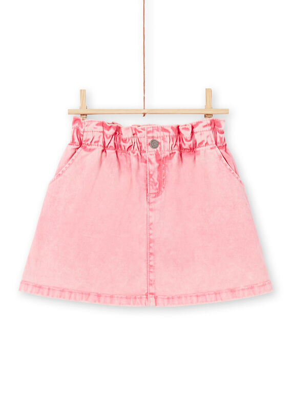 Rosa Denim-Rock für Mädchen MAKAJUP1 / 21W901I1JUPD305