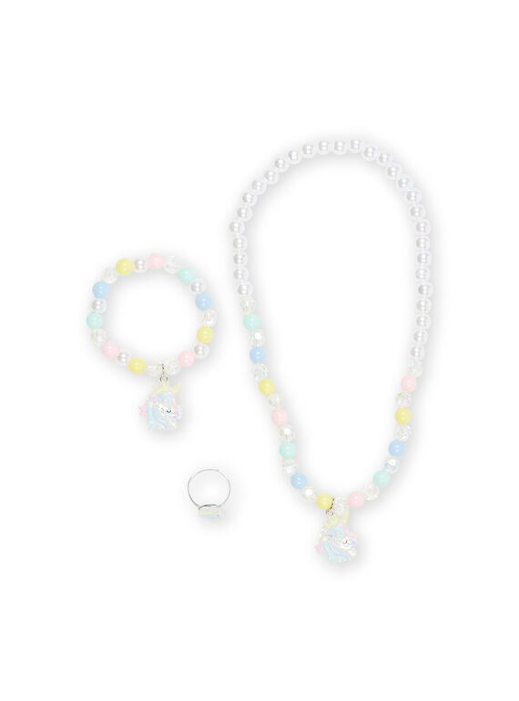 Halskette, Armband und Ring aus Perlen RYAJOCOU1 / 23SI01B1CLIP275