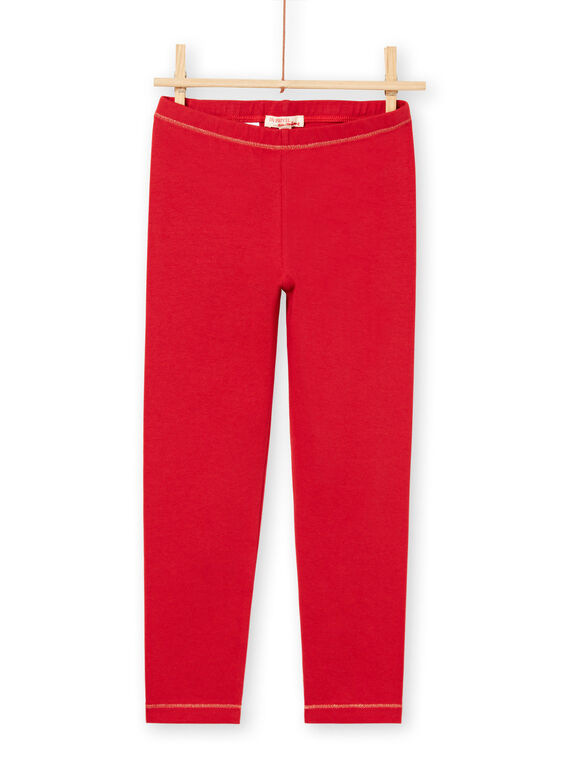 Baby Girl Rote Legging mit goldenen Details MYAJOLEG1 / 21WI0113CAL511