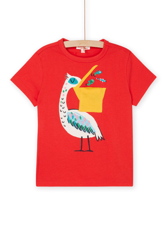 Blaues T-Shirt mit Hai-Aufdruck ROPOPTI5 / 23S902X3TMC502