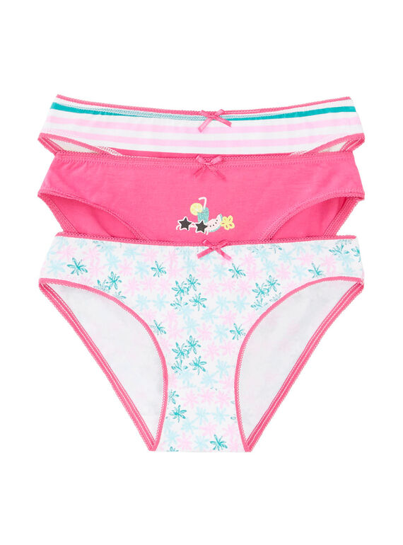 Set mit drei Kinder-Unterhosen für Mädchen JEFALOT1 / 20SH11V2SLI000