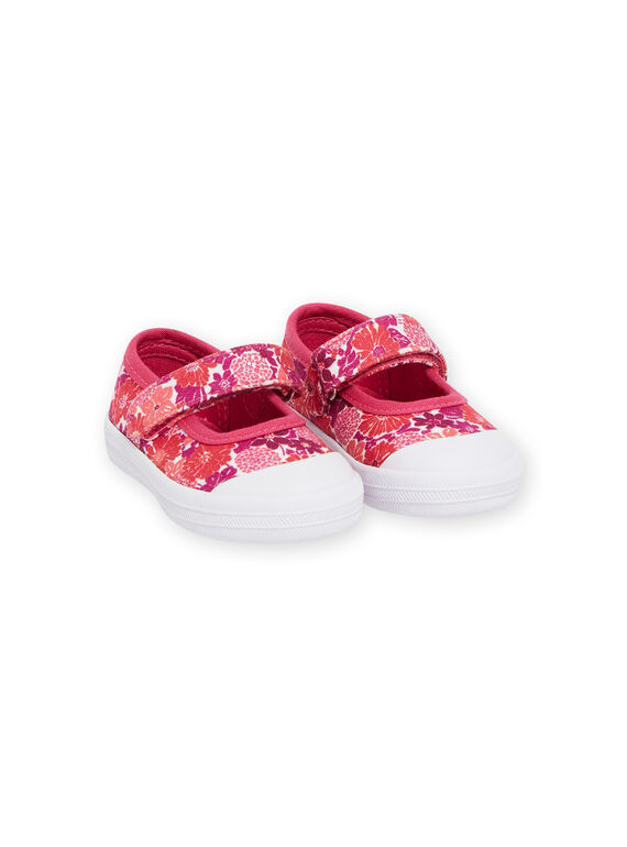 Baby Mädchen Pumps mit rosa Blumendruck NITOILAOP / 22KK3791D17030