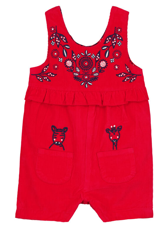 Kurze Latzhose aus dickem Samt für Babys Mädchen GITRISAL1 / 19WG09J1SACF512
