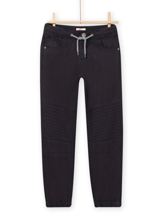 Schieferfarbene Twill-Hose für Kind Junge NOJOPAN2 / 22S90271PANJ900