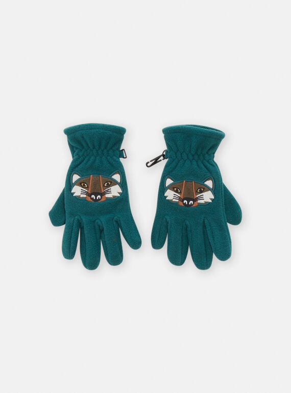 Petrolblaue Handschuhe für Jungen SYOGROGAN3 / 23WI02O2GAN715
