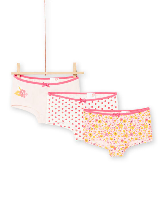 Set mit 3 weißen und rosa Shorts für Kinder und Mädchen LEFAHOTFLE / 21SH1124SHY307