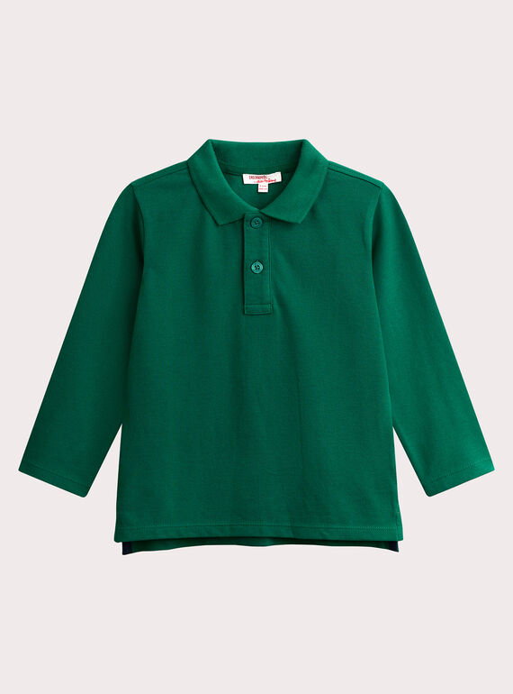 Flaschengrüner Polo für Jungen  VOJOPOL2 / 24W902G2POLG611