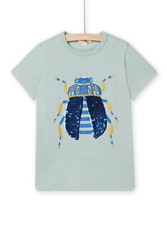 Wendbares Käfer-T-Shirt mit Pailletten für Kind Junge NOSANTI6 / 22S902S6TMC614