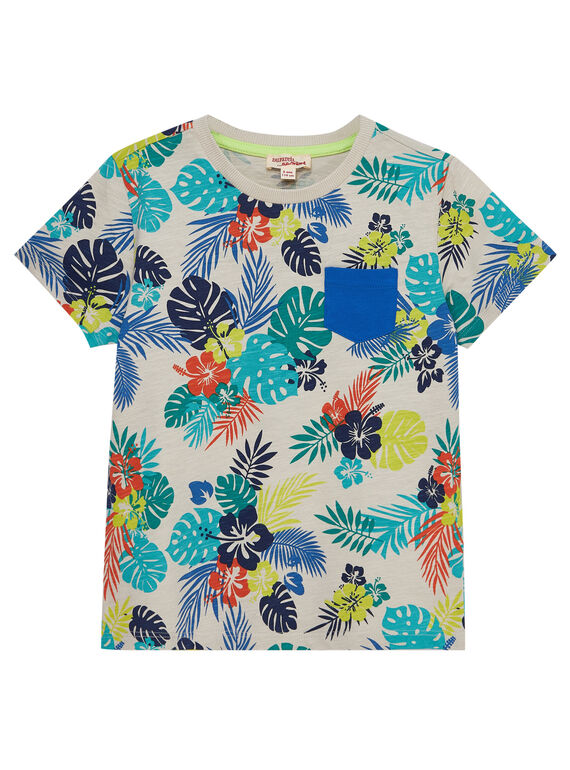 Kurzärmeliges T-Shirt mit Tropenaufdruck für Jungen JOMARTI6 / 20S902P1TMCI811