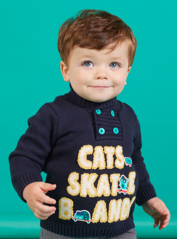Baby Boy's Fancy Stickerei Trichter Hals Pullover MUTUPUL / 21WG10K1PULC234