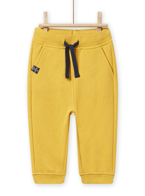 Baby Junge Gelbe gesteppte Fleece-Hose NUJOPAN2 / 22SG1064PAN106