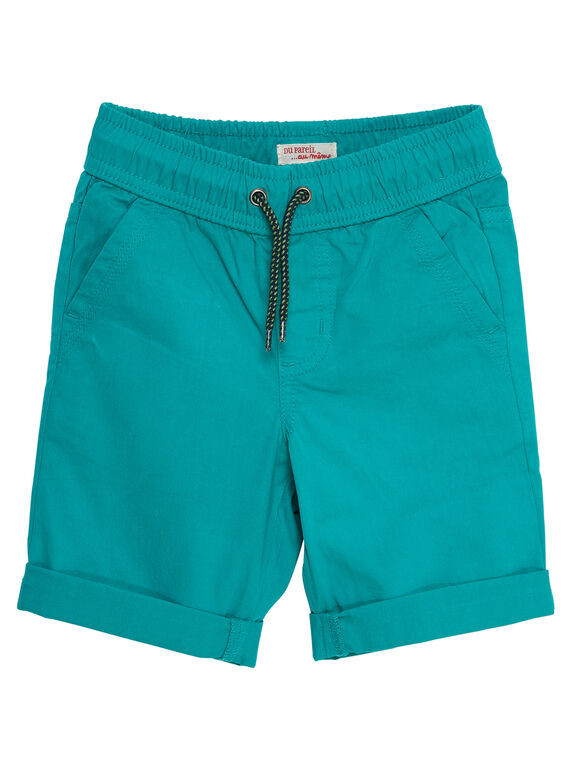 Einfarbig grüne Bermudas für Jungen JOJOBERMU4 / 20S902T3D25630