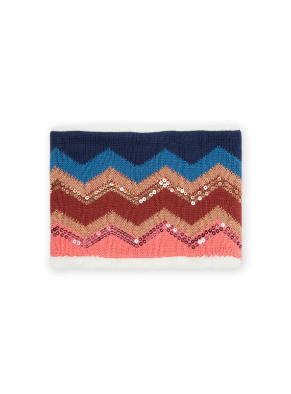 Snood mit Jacquard und Pailletten PYAMENSNOO / 22WI01G1SNOD321