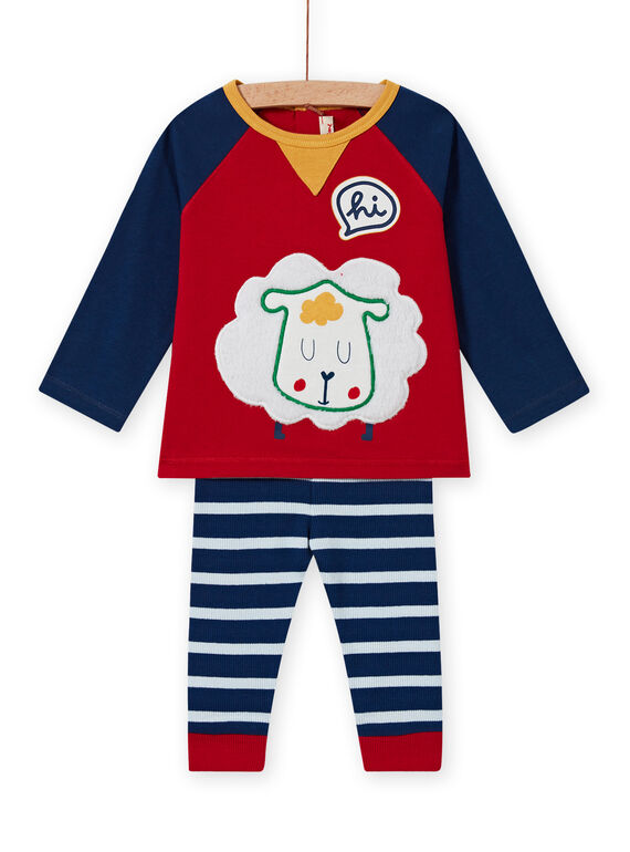 Baby Boy's gestreifte Leggings und Schaf T-Shirt Set MUMIXENS / 21WG10J1ENS505