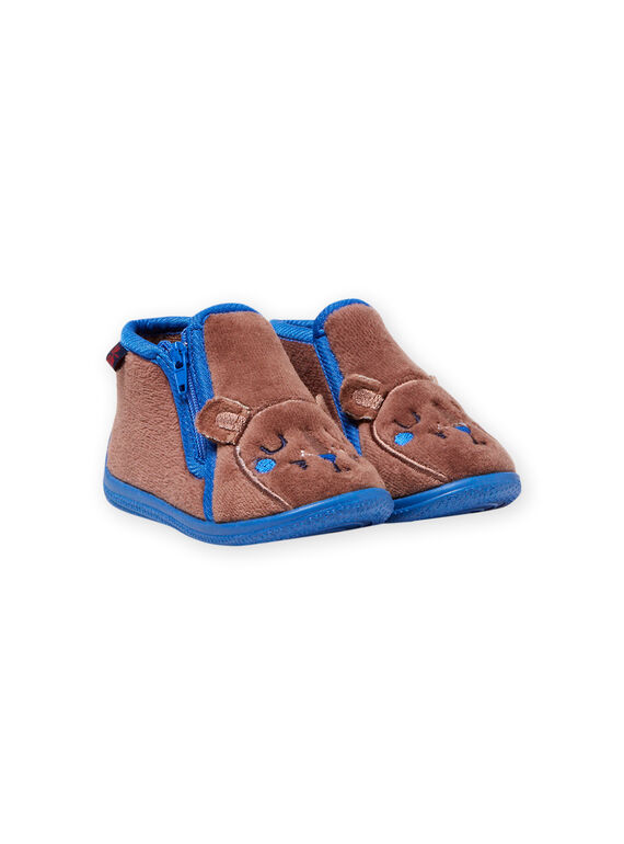 Taupefarbene Löwen-Hausschuhe für Baby-Jungen MUPANTLION / 21XK3833D0A803