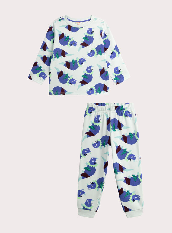 Bedruckter Pyjama aus gefülltem Fleece für Jungen  VEGOPYJZOR / 24WH129APYJ213