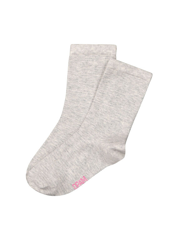 Halbhohe einfarbige Socken für Mädchen FYAJOCHO1B / 19SI013ASOQ099