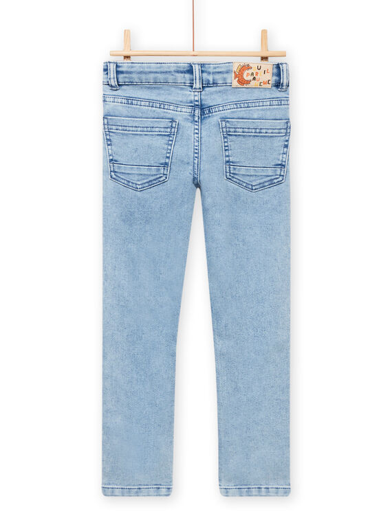 Kind Junge stricken Denim-Jeans mit Hai Schlüsselanhänger NOVIJEAN / 22S902M1JEAP269