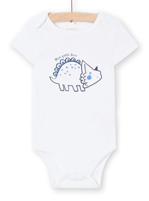 Weißer Baby-Jungen-Bodysuit LEGABODTRI / 21SH1428BDL000