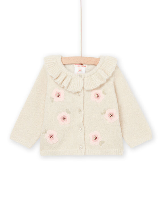 Einfarbige Strickjacke mit Maxikragen PIPRACAR2 / 22WG09S2CAR003