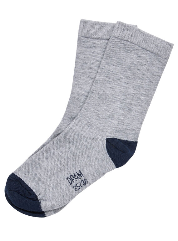 Graue und marineblaue Socken für Jungen JYOESCHO2 / 20SI0261SOQJ922