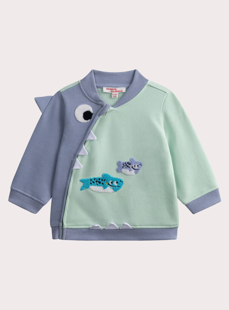 Green KIDS CARDIGAN WUTAGIL / 25SG10U1GILG603