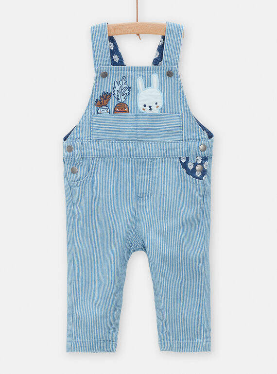 Blau-weiße Latzhose mit Streifenmuster für Baby-Jungen TUDESAL / 24SG10J1SALC214