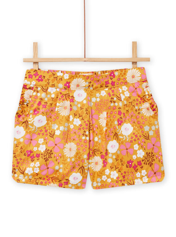 Gelbe Mais-Shorts Kind Mädchen NABASHORT / 22S90111SHOB107