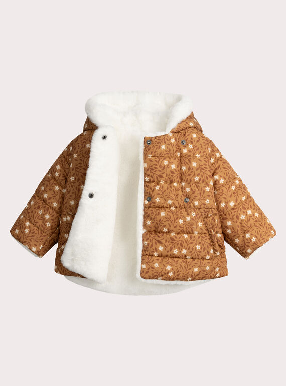 Reversible Daunenjacke mit Kapuze für Baby Mädchen  VIREDOU / 24WG09E1D3E801