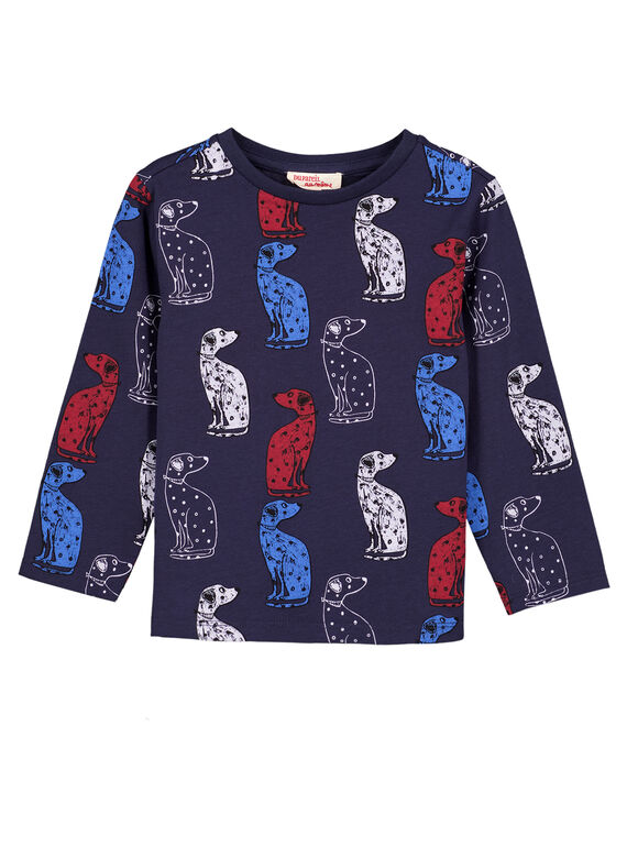 Bedrucktes Marineblaues T-Shirt  GOTRITEE2 / 19W902J3TMLC224
