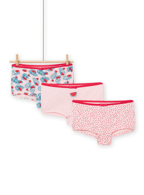 Set mit 3 verschiedenen rosa Shortys Kind Mädchen NEFAHOTPAST / 22SH11J1SHYD328