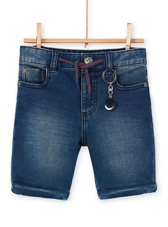 Blaue Jeans Bermudashorts Junge Kind LOHABER1 / 21S902X2BERP274