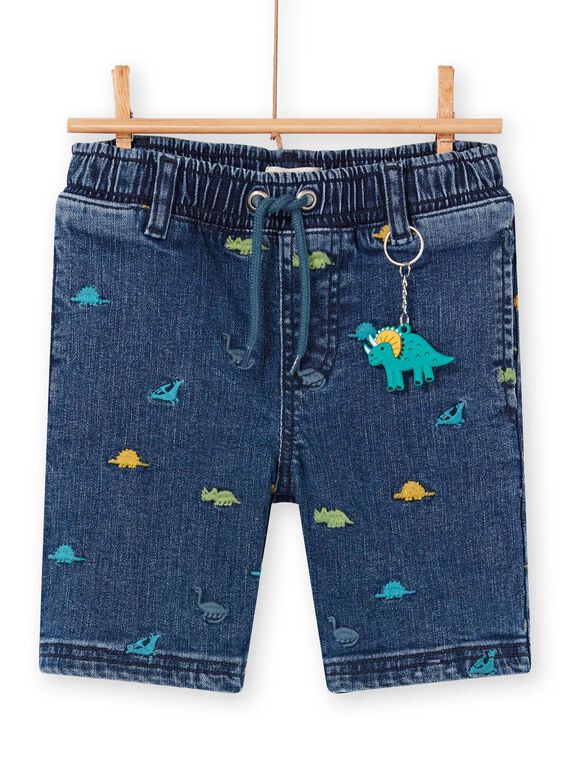 Dinosaurier Druck blaue Jeans Bermuda Shorts Kind Junge LOVERBER2 / 21S902Q1BERP274