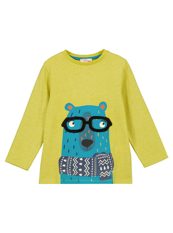 Gelbes langärmeliges T-Shirt GOTUTEE1 / 19W902Q2TMLB111