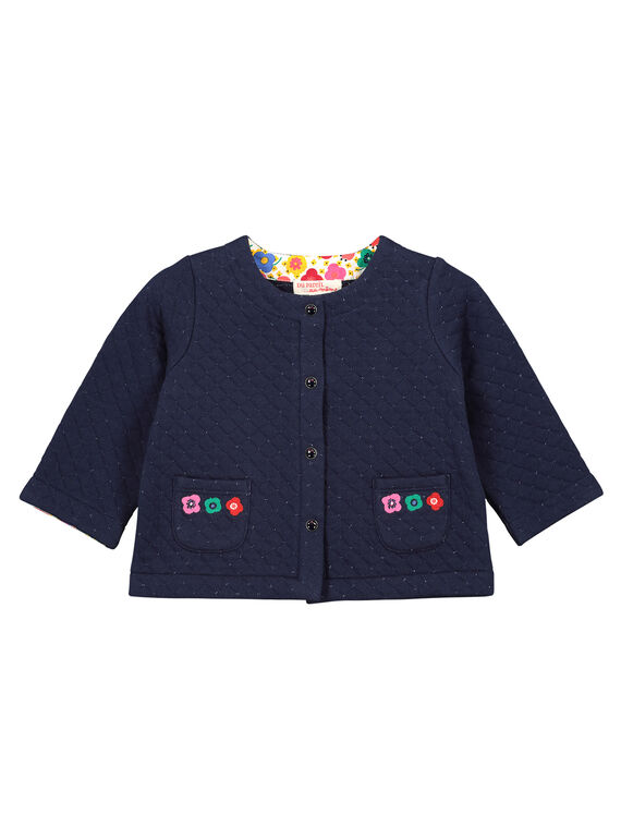 Gesteppte Baby-Weste mit Pailletten für Mädchen FICOCAR1 / 19SG0981CARC205