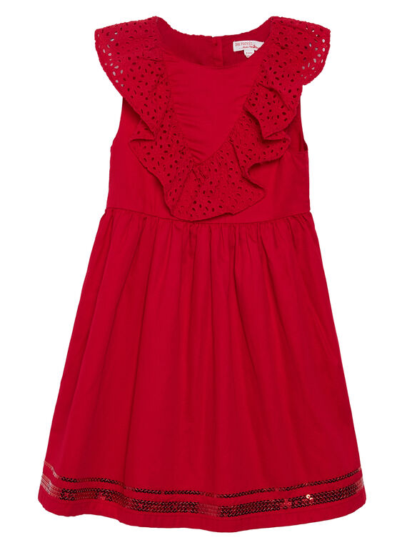 Kleid mit Volant in englischer Stickerei JAJAROB2 / 20S901B2ROB050
